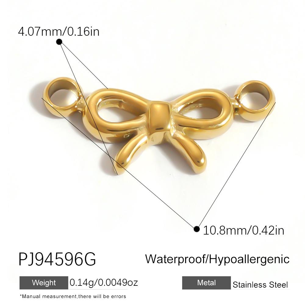 Waterproof Hypoallergenic DIY Jewelry 18K PVD Gold Plated Stainless Steel CZ Star Moon Heart Bow  Charms Pendants Bulk