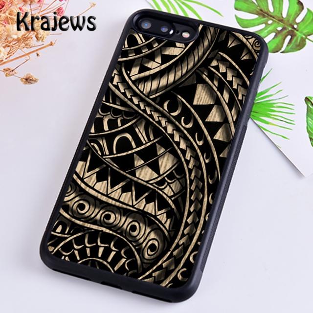 Krajews Maori polynesian samoan tribal Phone Case Cover For iPhone 17 Air 16 15 14 plus 12 pro max coque Fundas
