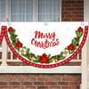 Christmas Outdoor Fan-shaped Flag Banner Christmas Decor for Home 2025 Cristmas Drop Ornament Xmas Navidad Gift New Year 2025