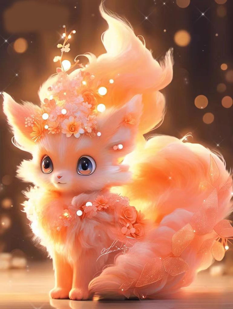 New Creative Nine Tailed Fox Fairy Car Pendant, Twelve Constellation Series Acrylic Home Decoration Pendant