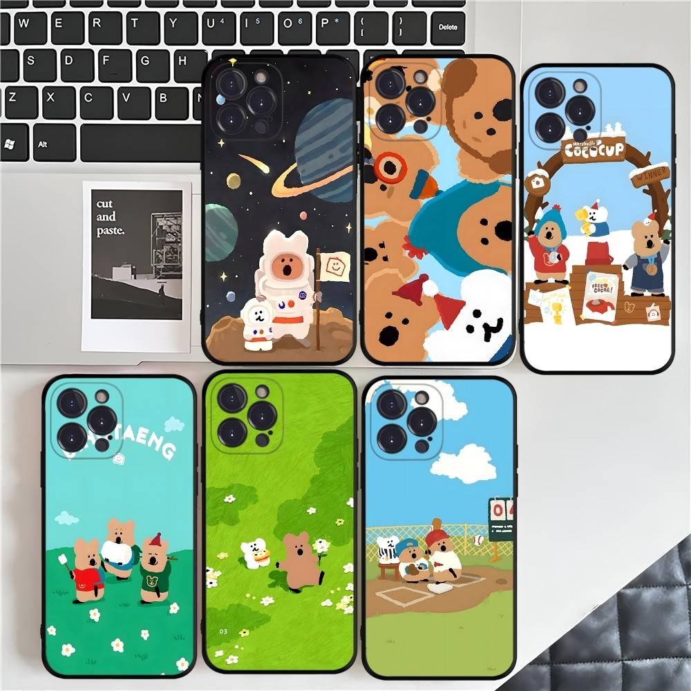 Popular Character Cut D-Dinotaeng Soft Back Phone Cover Case for iPhone 17 16 Pro Max 15 12 11 16e 13 Mini 14 15 Plus