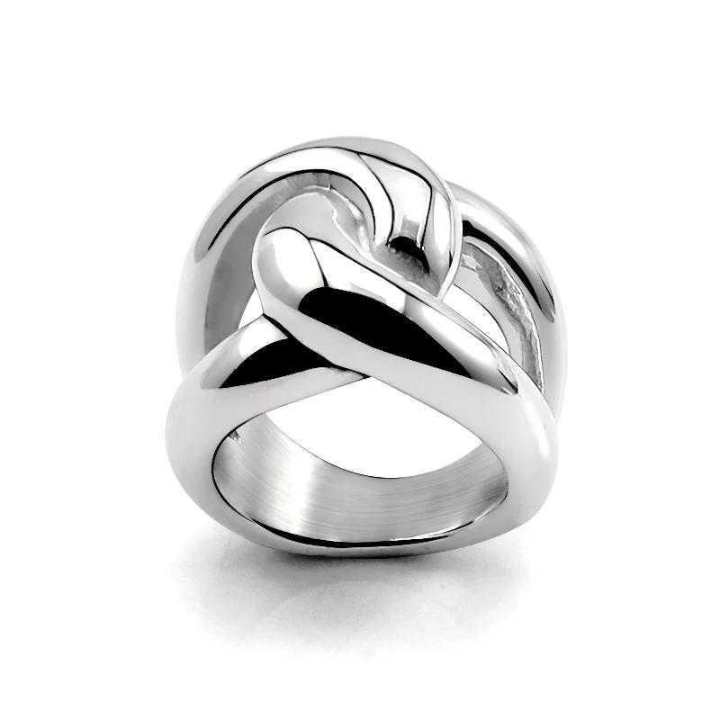 

Gold Color 316L Stainless Steel Domed Cross Rings Big Wide Irregular Finger Rings for Women Men Jewelry Punk Rings 9