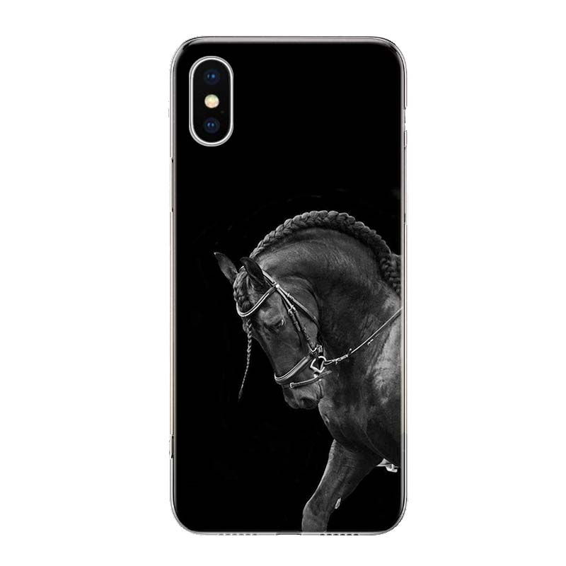 Horse Animal For iPhone 17 Air 16 15 14 Plus 13 Mini 12 11 Pro Max Phone Case 16E 7 Print 8 SE Fundas Cover Soft Coque 16 15 14