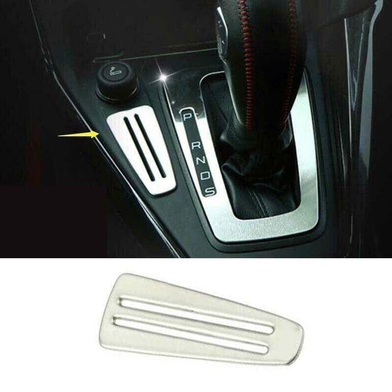For Ford Focus 2015-2018 Central Console Card Slot Panel Trim Silver Steel 1PCS