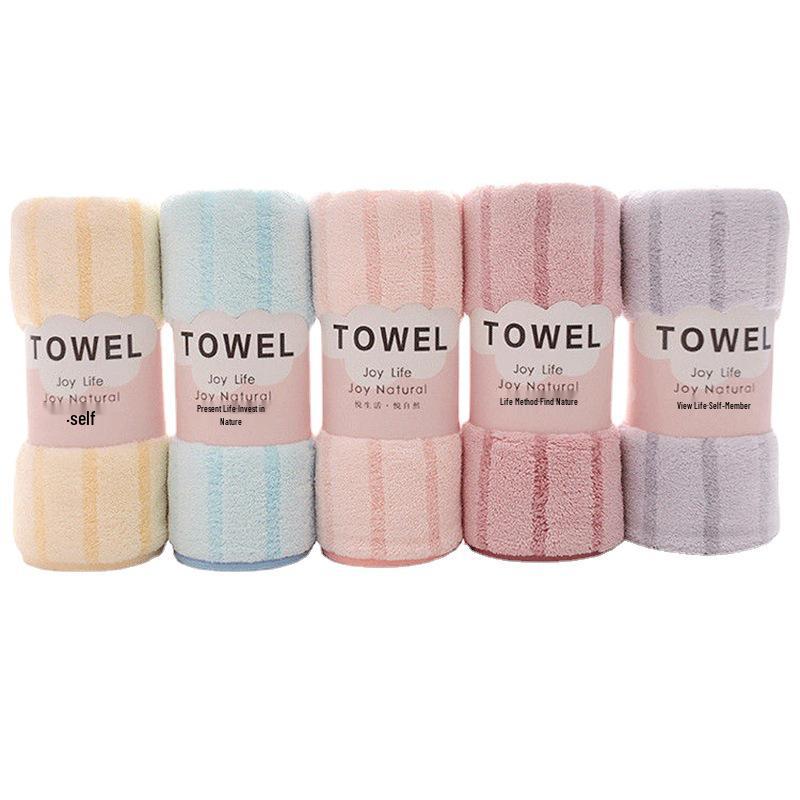 Verdicktes Korallenfleece Handtuchset: Wasserabsorbierendes, fusselfreies, weiches Fünfteiliges Geschenk für Zuhause