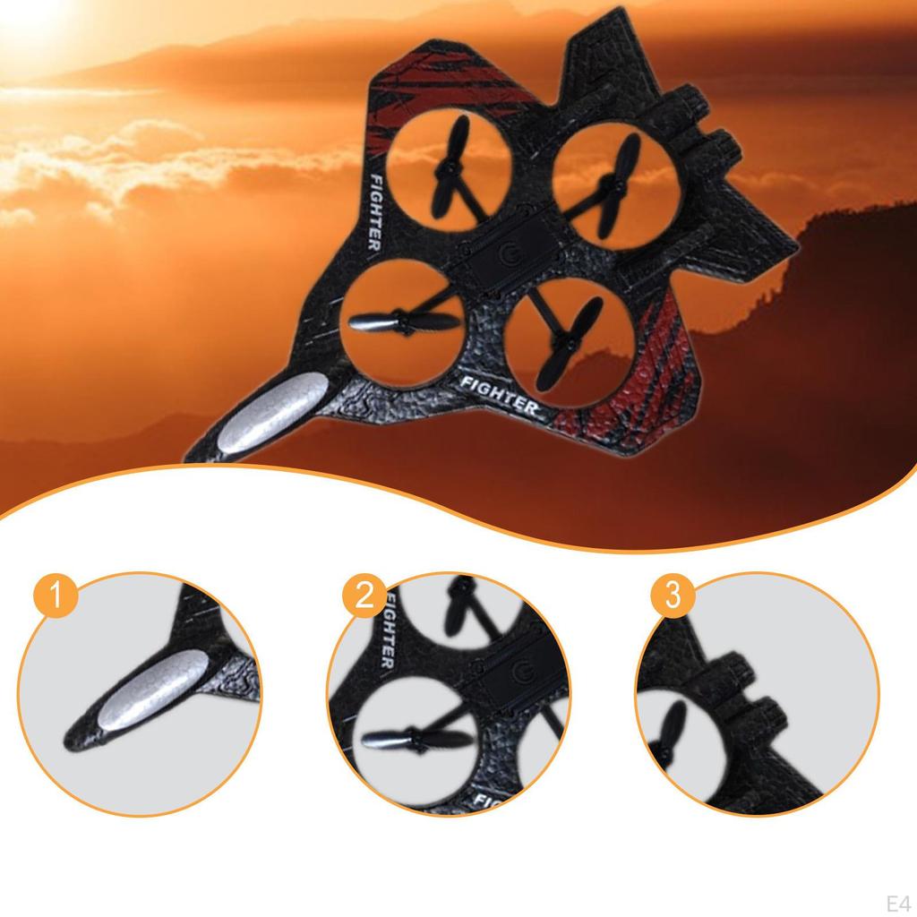RC Airplane Fighter Roll Birthday Gift 360° Flip Outdoor Flying Toy Hobby Glider for Children