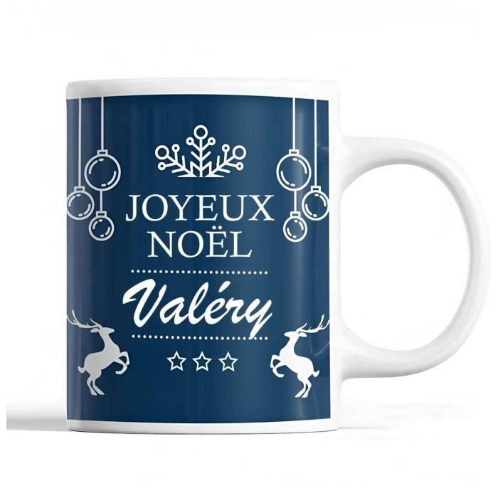 Mug - Noël Valéry Bleu - Céramique - 325 ml - Résistant lave-vaisselle et micro-onde