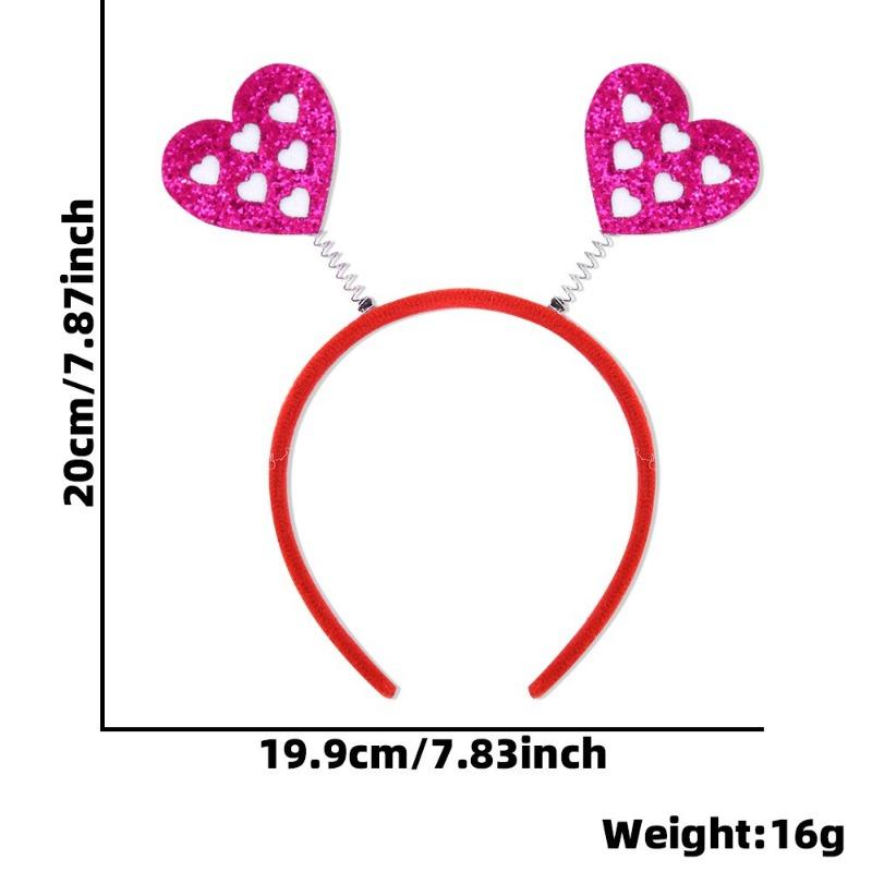 1 Valentine's Day Love Themed Headband for Valentine's Day Party Romantic Outfit with Love Elements and Diverse Design Styles