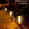 1/2Pcs Solar USB Rechargeable Lantern IP65 Waterproof Flickering Flame Hanging Lantern 2 Modes Outdoor Garden Patio Camping Light