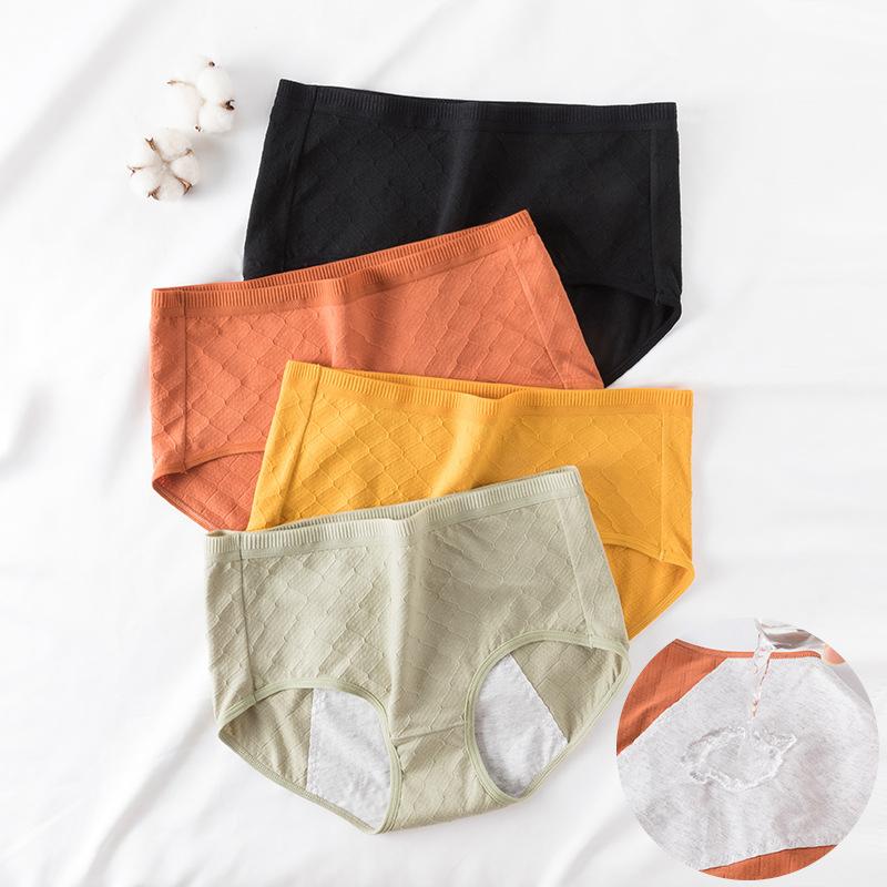 

Женские хлопчатобумажные трусики с высокой талией женского нижнего белья для менструации менструальные трусики