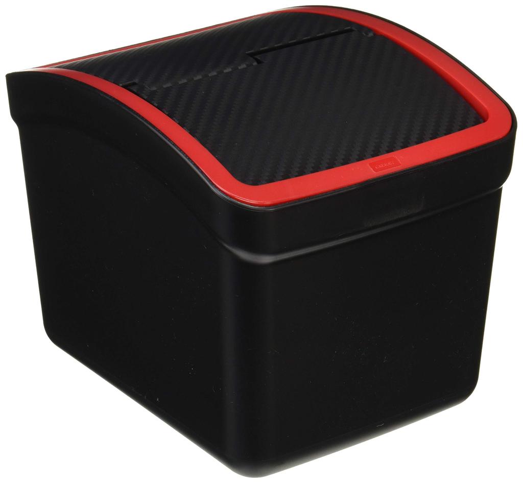CARMATE Car Trash Can with Red DZ309 Weight, Carbon-look,