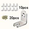 10pcs Thickened Stainless Steel Angle Code Laminate Laminate Connector L-shaped Right-angle Bracket 90 Degrees