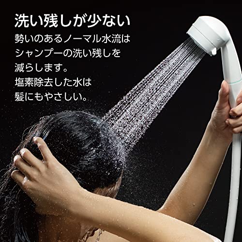 SANEI Migami Standard Shower Head, Hair Cleansing, Purifying, Dechlorinating, 30% Water Saving, PS7060-80XA-MW2, Matte White