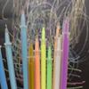 12 Color Highlighter Pen Specialized for Art, 0.6mm Color Neutral Pen DIY Handheld Fluorescent Pen Core 100pcs/set