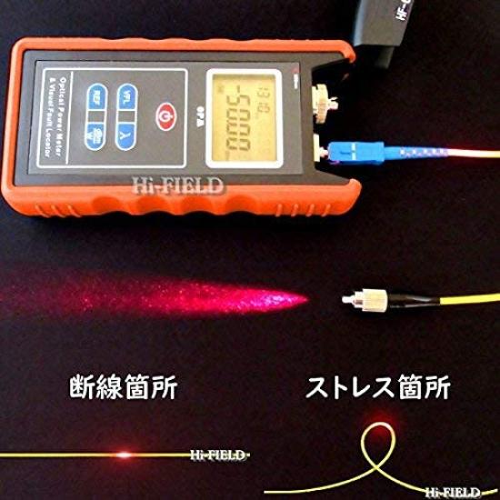 Optical Power Meter Optical Fiber Checker Integrated Function Set Japanese Instruction Manual Batteries Included Hi-FIELD HF-610A (10km)
