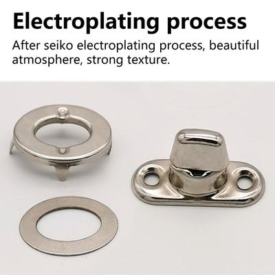 5 Sets Snap Buckle Electroplating Corrosion-resistant Zinc Wear Resistant Snap Fastener for