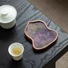 Walnut Crabapple Tea Tray Small Chinese Retro Solid Wood Teapot Dry Brewing Table Household Tea Tray Tea Holder Kung Fu Tea Set