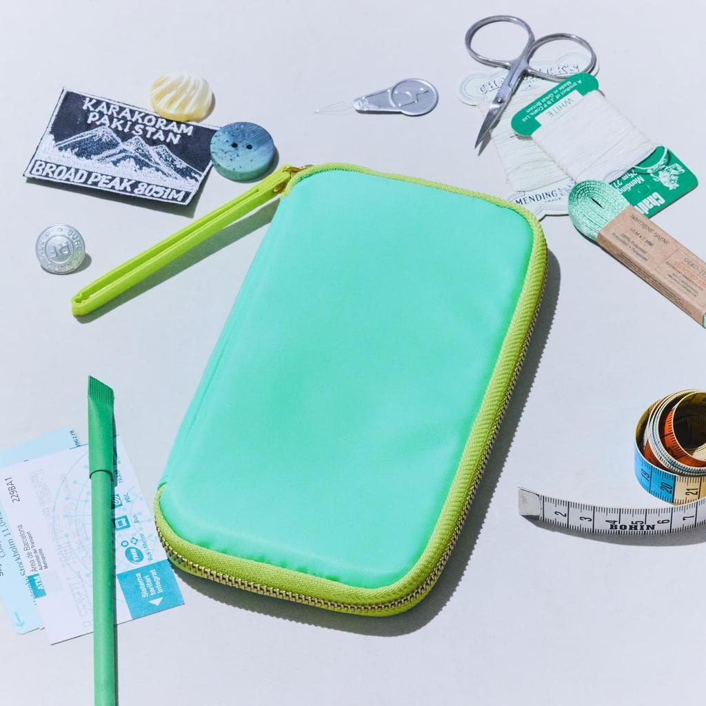 Hobonichi Small Drawer Lime Pouch/Aqua