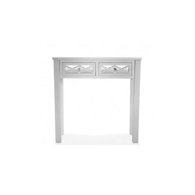 Wooden Console and Mirror - VERSA - SAFIRA - 2 Drawers - Wood - 78 X 25 X 78 Cm
