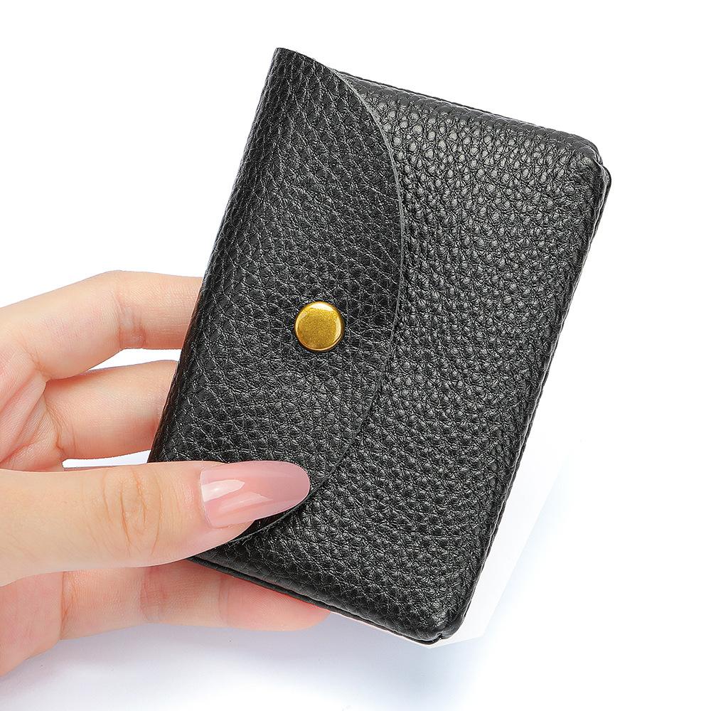 New Retro Leather Mini Minimalist Storage Card Bag Mens Top Cowhide Pocket Money ID Cards Credit Card Holder Slim Wallet
