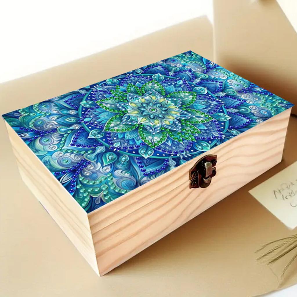 Drewniany Pudełko do Przechowywania Diamond Art DIY z Zamykaną Klamrą Pudełko do Przechowywania Obrazów Diamond Art Zestaw Prezent na Urodziny i Święta