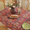 Thick Cotton Linen Tablecloth American Retro Bohemian Ethnic Geometric Jacquard Dining Table Cover
