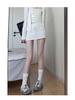 Douyin-Style Grey A-Line High-Waist Sporty Mini Skirt for Women - Summer 2025