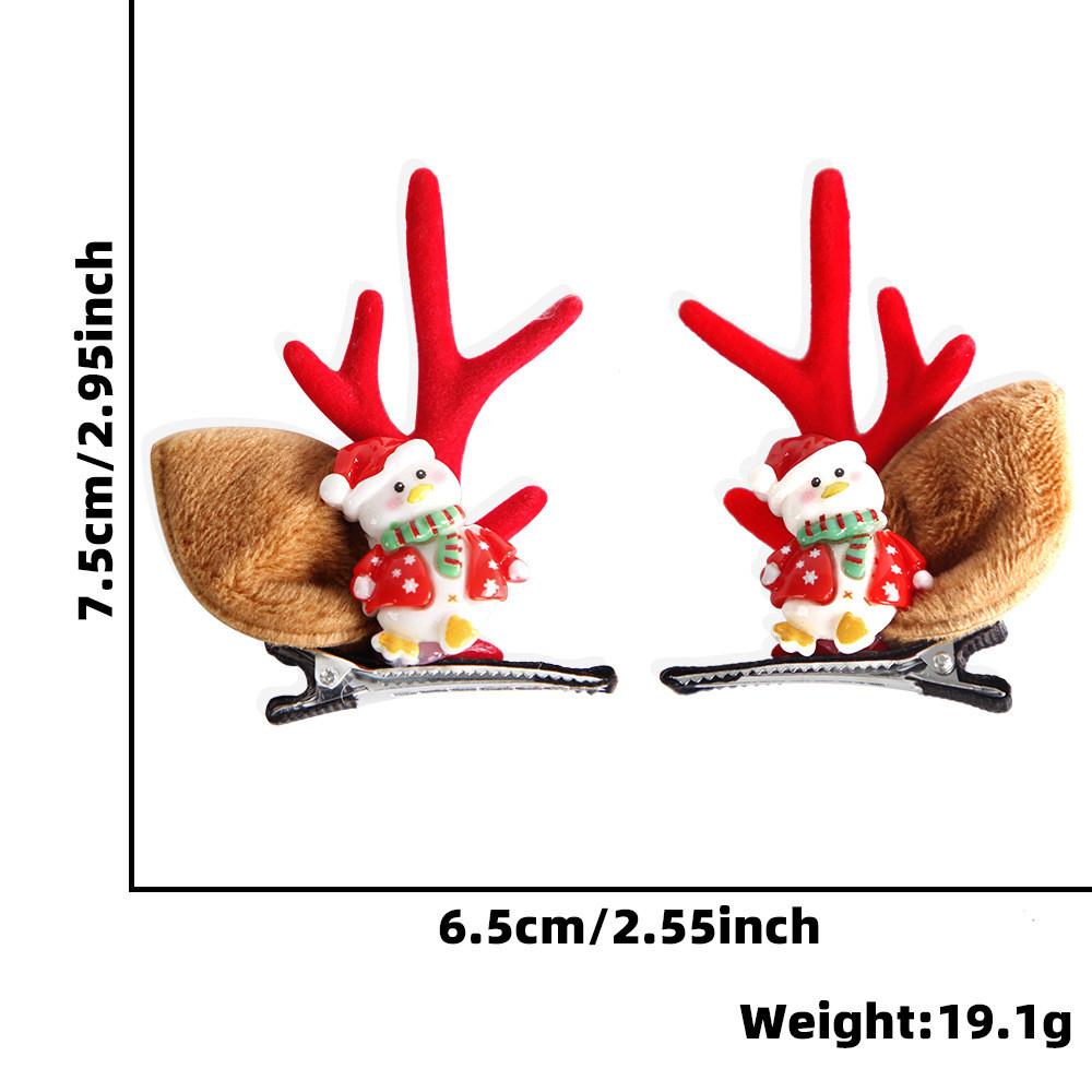 Christmas Hair Stylish Accessories With Cute Plush Antlers And Festive Decorations Women For
