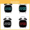 Modern Minimalist Metal Alarm Clock With Led Digital Display And Loud Ringtone For Bedroom Use