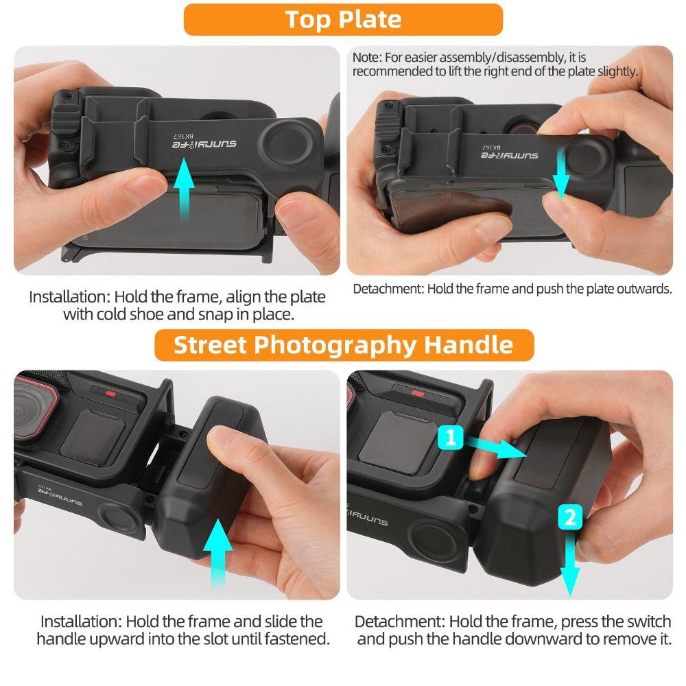 2 in1 Detachable Photography Street Grip Kit for Insta360 Ace Pro 2/Ace Pro