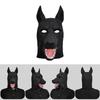 Unisex Latex Dier Hond Masker Grappig Zwarte Hond Volledig Hoofd Masker Hoofddeksel Verkleedkostuum Halloween Cosplay Accessoire
