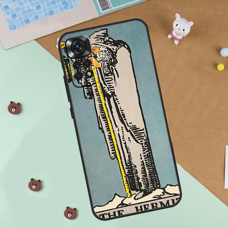 Tarot Card The Hermit Case For Xiaomi Redmi 14C 10C 12C 13C Cover For Redmi Note 14 Pro 13 9 10 11 12 10S 11S 12S