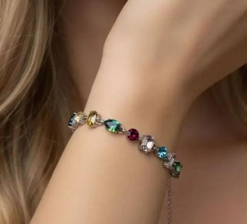 Colorful Beaded Stretch Bracelet for Women, Multicolor Friendship Bracelet for Stacking One Size