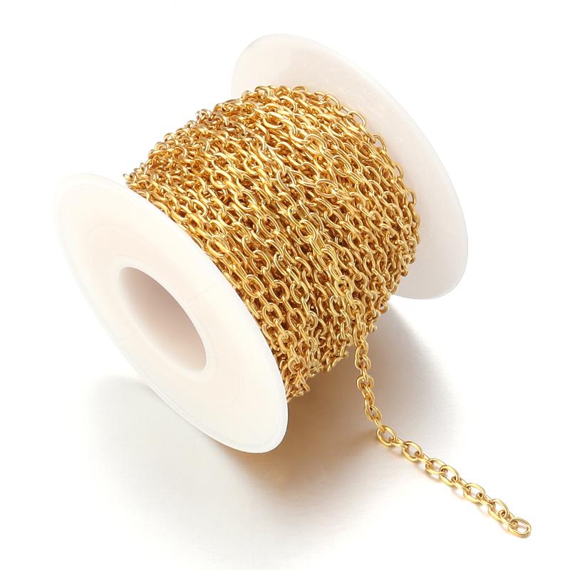 5-10 Yards/Roll High Quality Necklace Chain Bulk Cross Chains For Jewelry Making Findings DIY Necklace Bracelet Chain Materials
