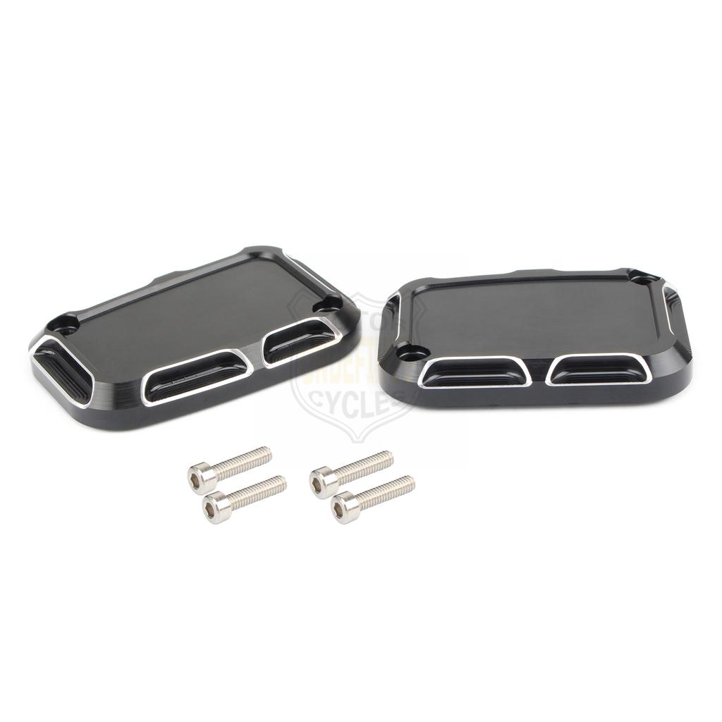 Motorcycle Brake Master Cylinder Cover For Harley Touring V-Rod Night Rod Road King Ultra Street Electra Street 2017 Front Rear