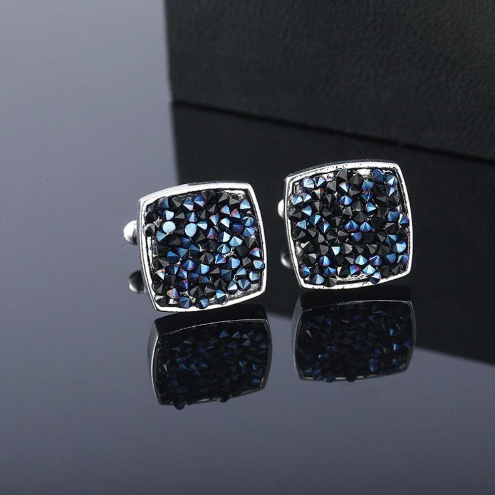 Shirt Cuff Link French Shirt Cufflinks Gradient Color Geometric Cufflinks Men Cufflinks  Gift