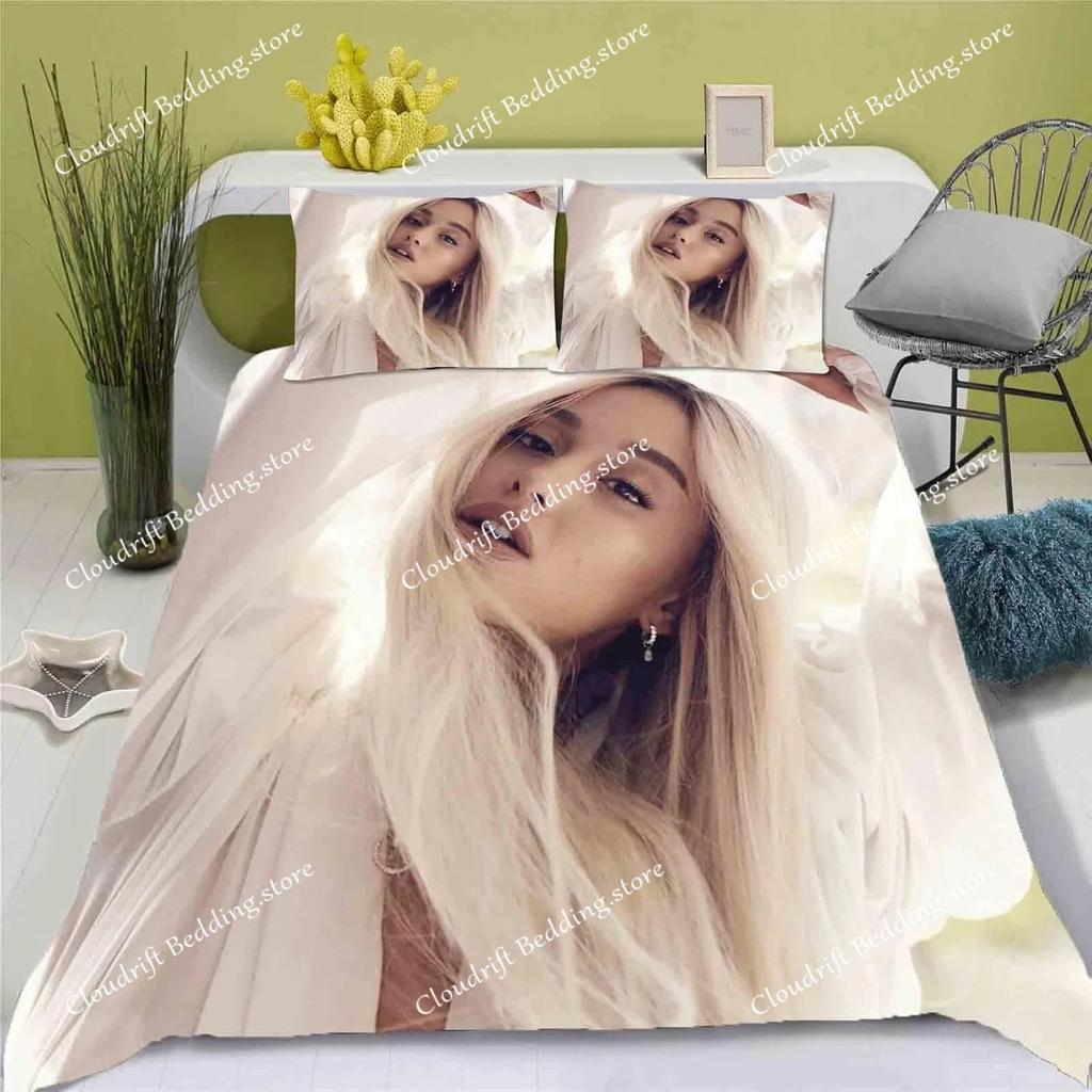 Singer Ariana grande Duvet Cover Pillowcase Bedding Set Adult Girls Bedroom Decoration Girl Gift Single Twin King Size