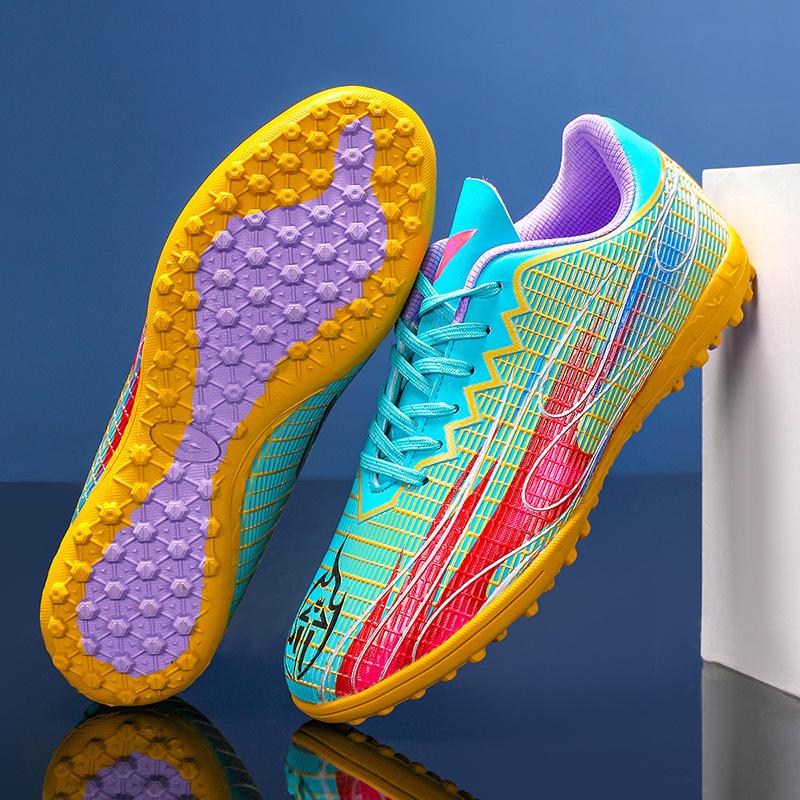 Football shoes long broken nails Jiameng leather high quality adolescent students men's and women's outdoor professional training shoes