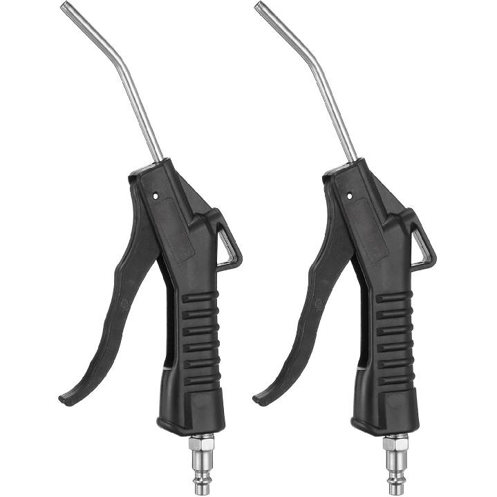 HARFINGTON 2pcs Air Blow Gun High Flow Air Compressor Blow Gun with 1/4" NPT Male Air Plug and Angled Bent for Industrial Household Air Tools
