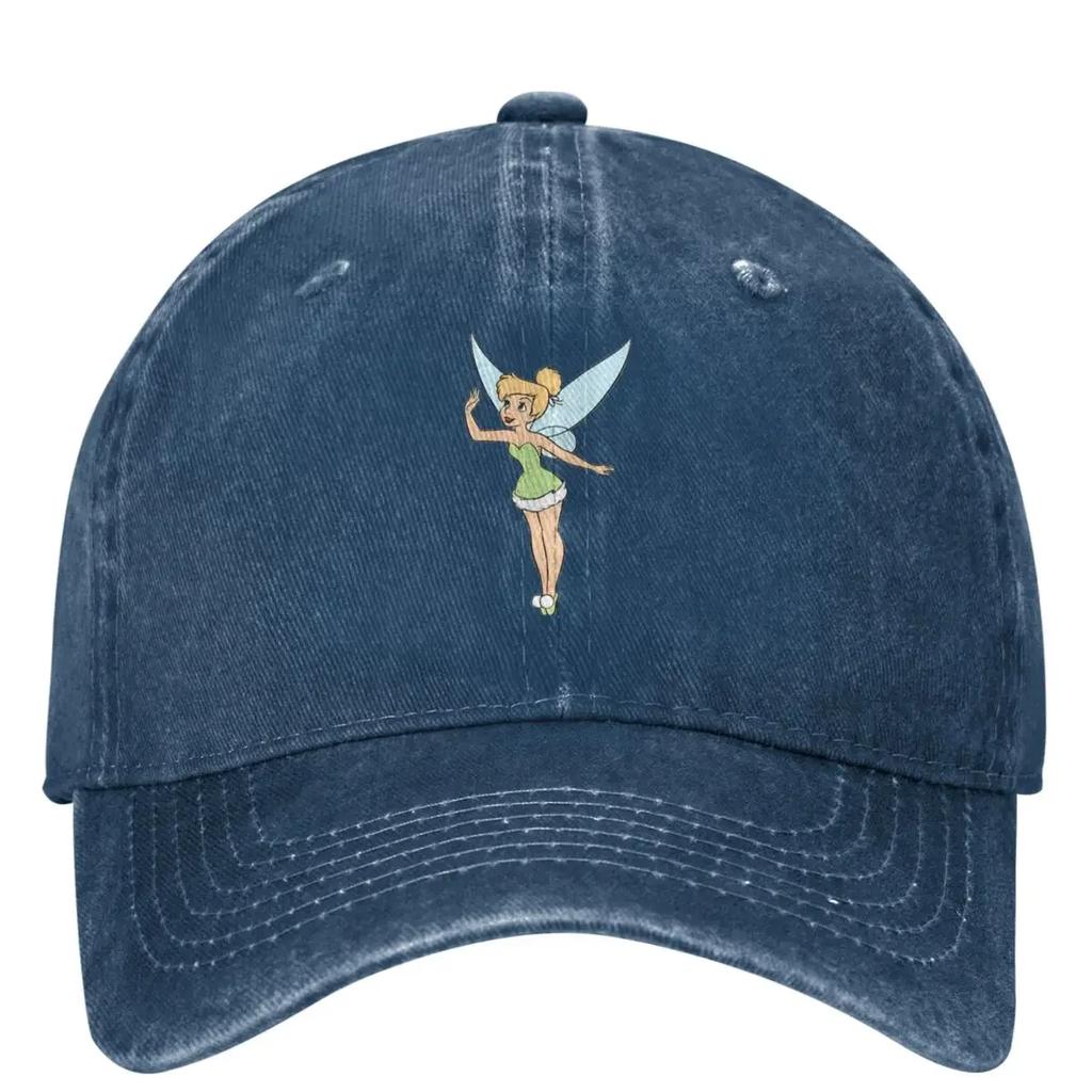 Tinker Bell Logo Denim Baseball Cap Outdoor Gym Hip Hop Hats Spring Women Men Stylish Designer Baseball Caps