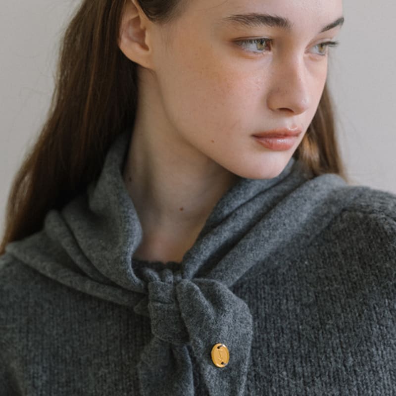 Laminez Basic Wool Knit Scarf - Charcoal