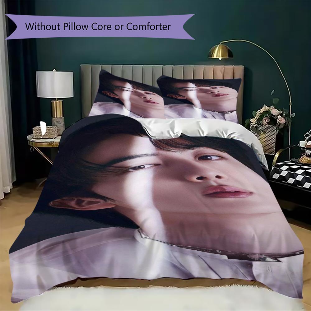 Male Idol Portrait Light Threepiece Set 1 Duvet Cover 2 Pillowcase Without Core Without Core Soft And Comfortable