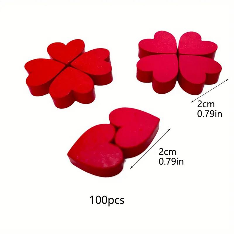 Valentine's Day Heart Wood Sign Heart Shape Cutouts Decor Heart Shaped Craft Pieces Heart Tabletop Decoration For Valentine's Da