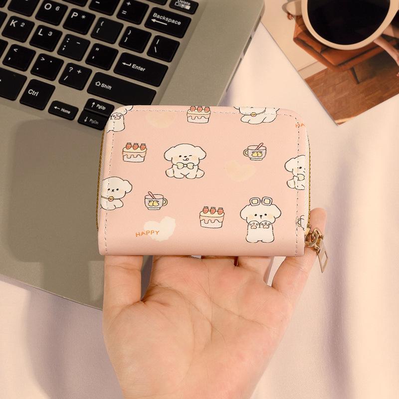 2024 New Fashion Anti-Demagnetization Cartoon Accordion Card Sleeve for Women with Cross-Border Zipper