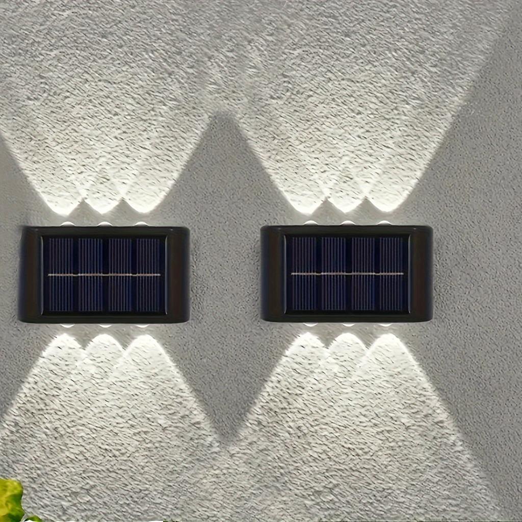 1/2 stk Solar Up Down Lights Utendørs Vanntett, Modern Nordic Sconce Belyser Utenfor Sollyssensor Lampe