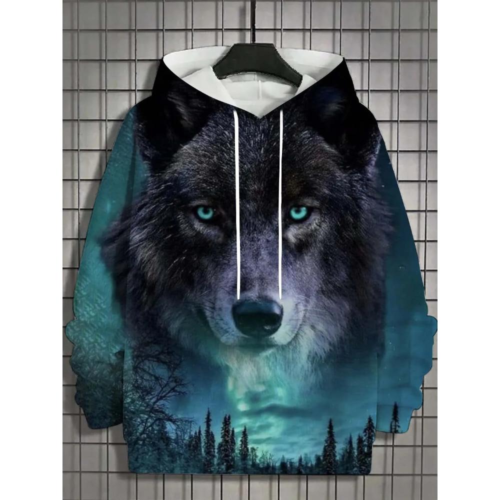 Men's Animal Print Versatile Comfort Hoodie Fashion Hoodies Sweatshirts Men’s