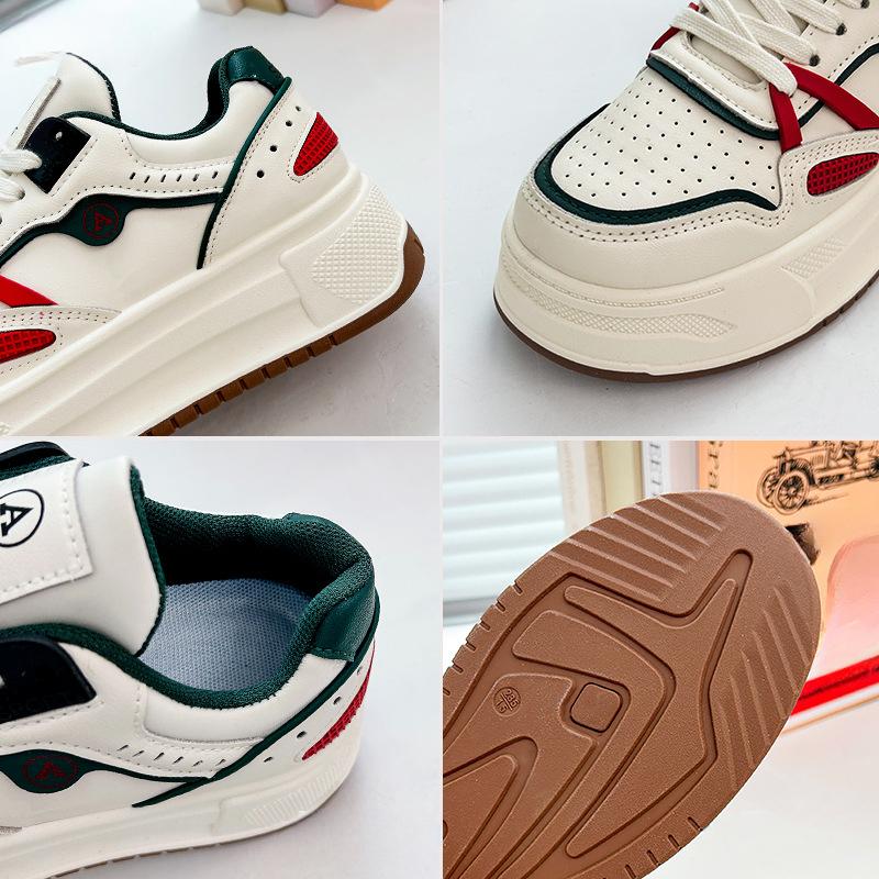 White Shoes for Female Students Trendy Autumn New Platform Height Increasing Casual Pumps Board Shoes