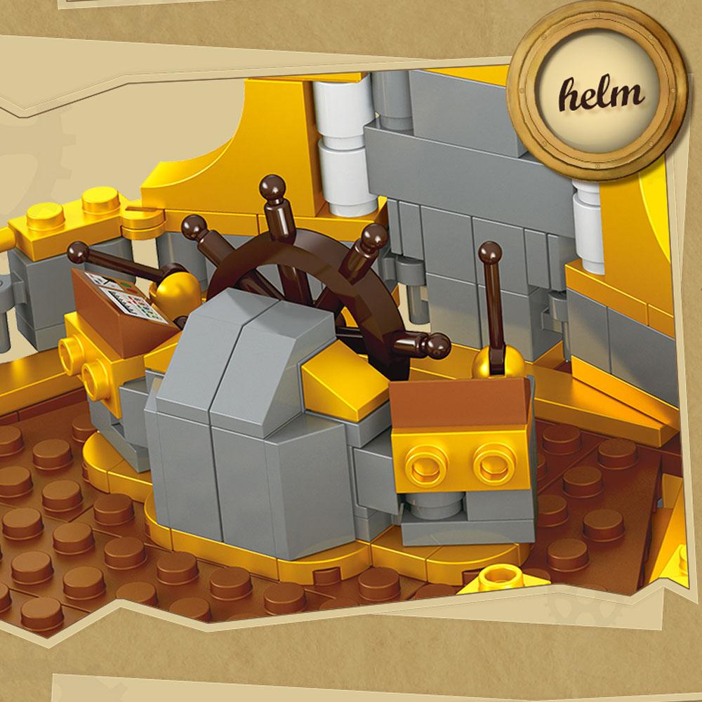 Creative Expert Steampunk Airship Moc Building Block Модель игрушки Подарки на день — фото 5