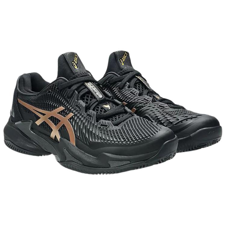 Asics Court FF 3 Novak Clay Black Prism Gold Hi Men Sneakers 1041A537-960