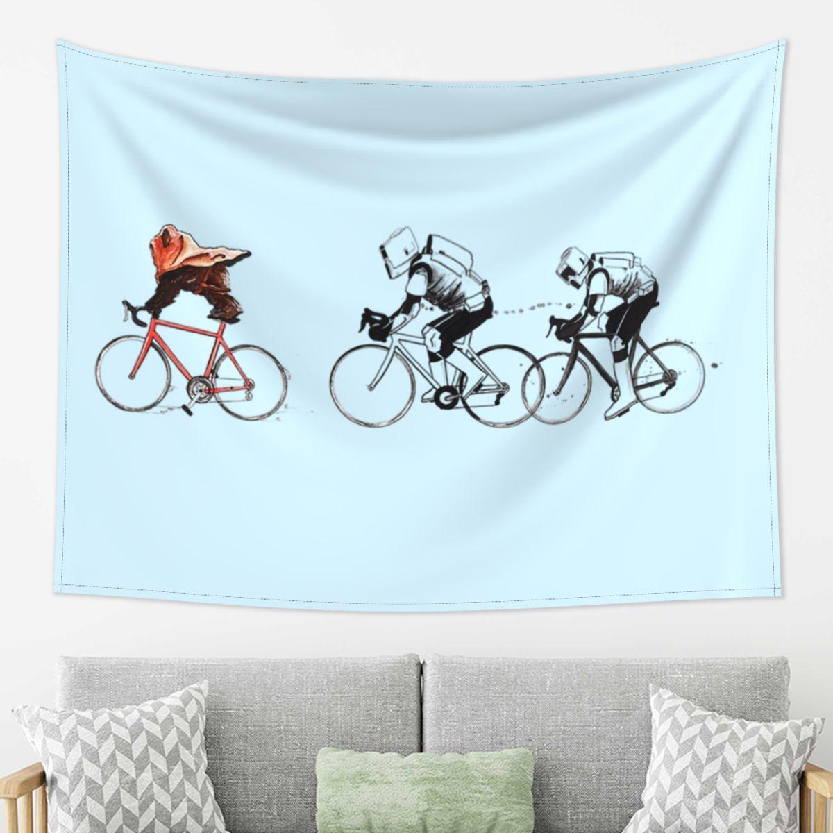 

Ewok Bicycle Chase Classic Tapestry Wall Hanging Aesthetic Home Decoration Tapestries for Dorm Room 74x94cm(29x37in)